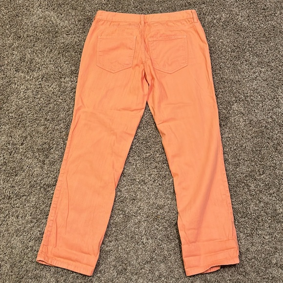 ANN TAYLOR LOFT Boyfriend Jeans Denim Pink Peach Colored Roll Up Cuffed Sz 26/2 - Picture 6 of 9